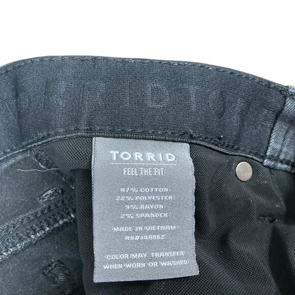 Torrid Bombshell Skinny Jeans Women Sz 10R Black Stretch Denim 30X 28 Super Soft - Picture 6 of 9